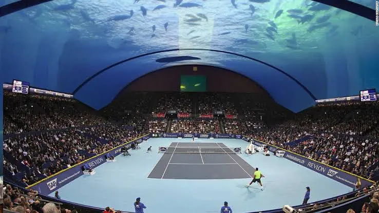 TENNIS COURT UNDER THE SEA TENNIS COURT UNDER THE SEA