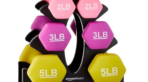 Best Rubber Dumbbell Set with Rack