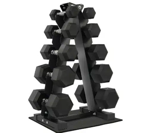 Fitvids Rubber Hex Dumbbell Set