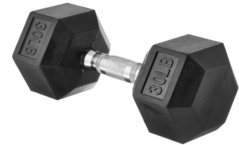 AmazonBasics Rubber Encased Hex Dumbbells